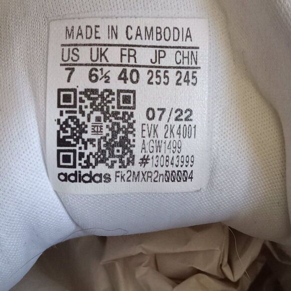 Adidas Ozelia White and Pink Lace Up GW1499 Women's Size 7 Preowned Condition - Picture 5 of 12